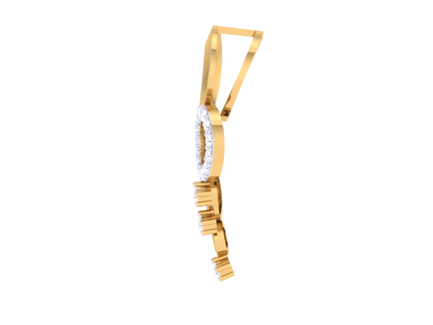 3D Printable Cad jewelry design of Lady diamond Pendant Modello 3D