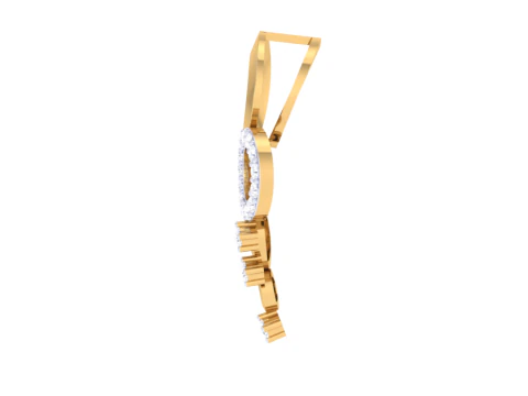 3D Printable Cad jewelry design of Lady diamond Pendant 3D Model