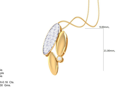 3D Printable Cad jewelry design of Lady diamond Pendant 3D मॉडल