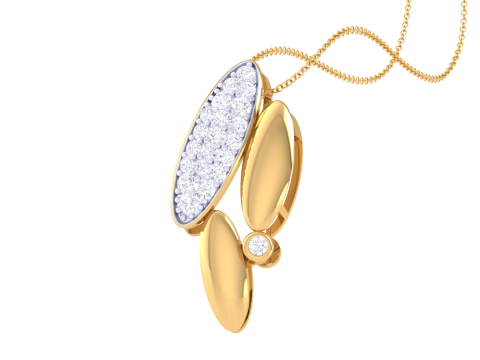 3D Printable Cad jewelry design of Lady diamond Pendant 3D मॉडल