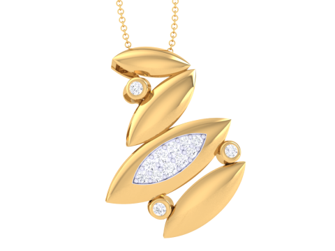 3D Printable Cad jewelry design of Lady diamond Pendant Model 3D
