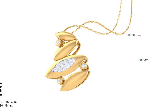 3D Printable Cad jewelry design of Lady diamond Pendant 3D 모델