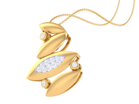 3D Printable Cad jewelry design of Lady diamond Pendant 3D 모델