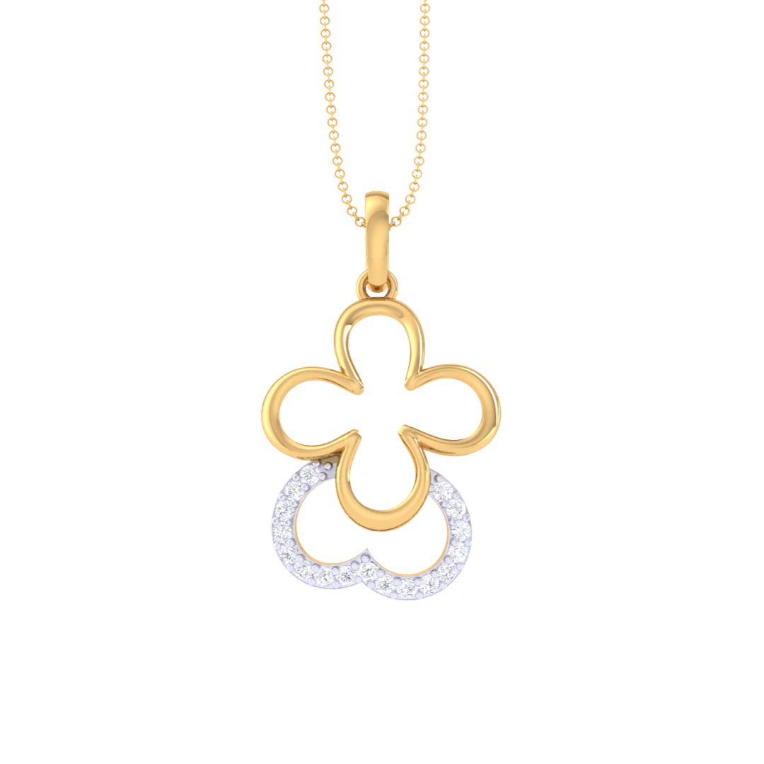 3D Printable Cad jewelry design of Lady diamond Pendant 3D Model .c4d .max .obj .3ds .fbx .stl .blend 