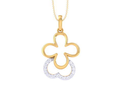 3D Printable Cad jewelry design of Lady diamond Pendant Model 3D