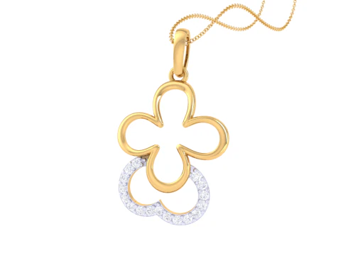 3D Printable Cad jewelry design of Lady diamond Pendant 3D Model
