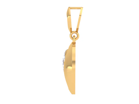 3D Printable Cad jewelry design of Lady diamond Pendant 3D Model