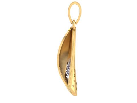 3D Printable Cad jewelry design of Lady diamond Pendant 3D Model