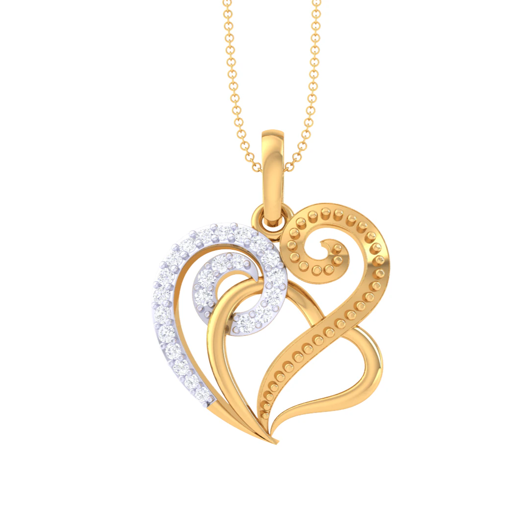 3D Printable Cad jewelry design of Lady diamond Pendant 3D Model .c4d .max .obj .3ds .fbx .stl .blend 
