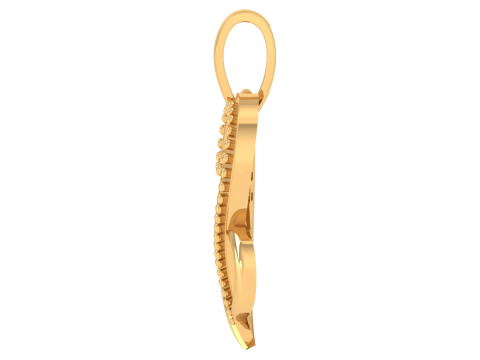 3D Printable Cad jewelry design of Lady diamond Pendant Modèle 3D