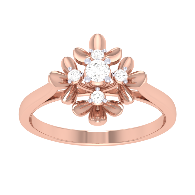 Printable 3D jewelry model of Lady diamond ring 3D 模型 .c4d .max .obj .3ds .fbx .stl .blend