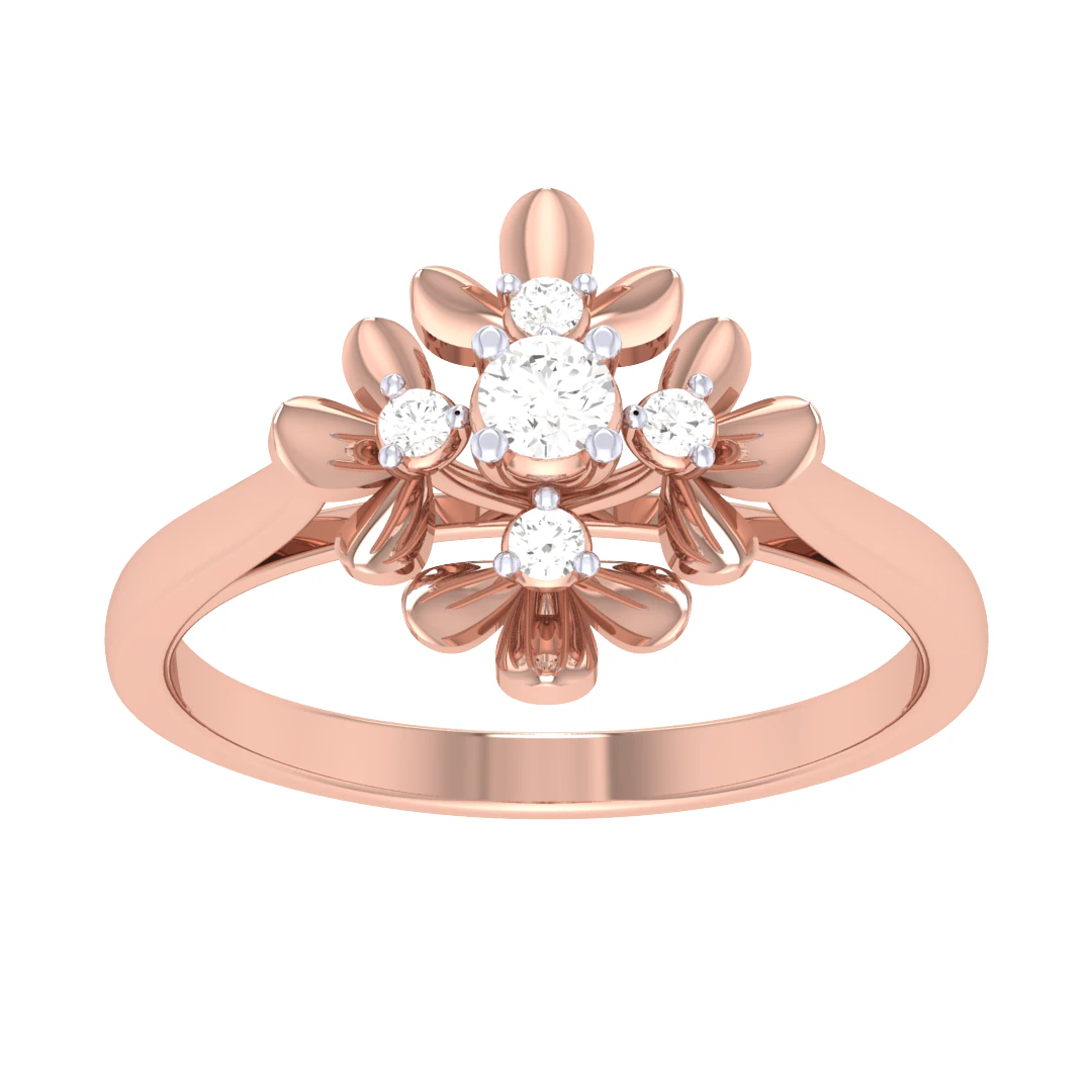 Printable 3D jewelry model of Lady diamond ring 3D Model .c4d .max .obj .3ds .fbx .stl .blend 