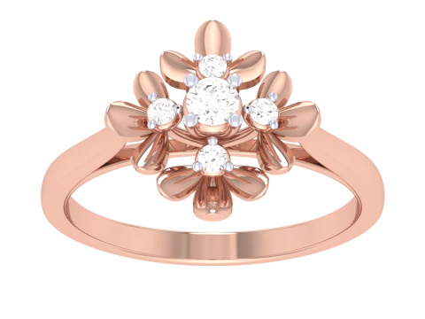 Printable 3D jewelry model of Lady diamond ring 3D Model