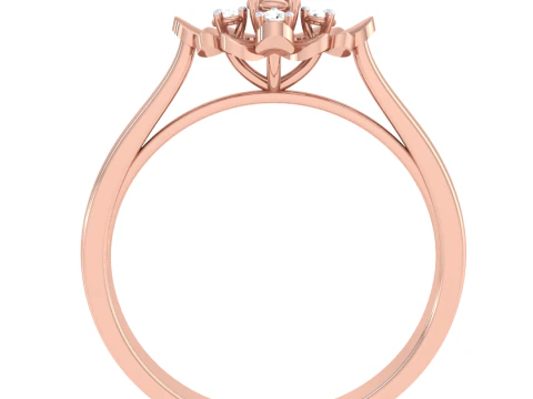 Printable 3D jewelry model of Lady diamond ring 3D Model