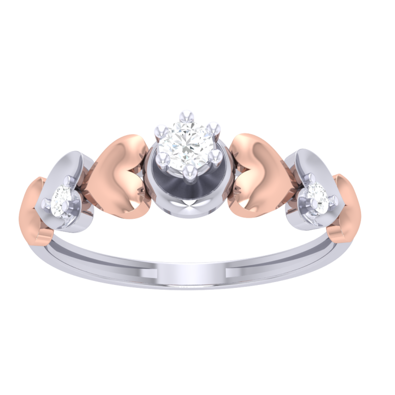 Printable 3D jewelry model of Lady diamond ring 3D 模型 .c4d .max .obj .3ds .fbx .stl .blend