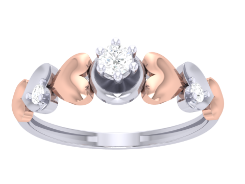 Printable 3D jewelry model of Lady diamond ring 3D Model