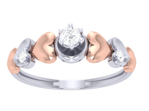 레이디 다이아몬드 반지의 인쇄 가능한 3D 주얼리 모델 3D 모델