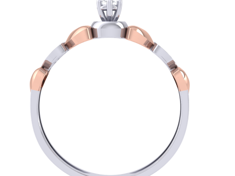 Printable 3D jewelry model of Lady diamond ring 3D 模型
