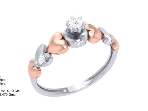 Printable 3D jewelry model of Lady diamond ring 3D 模型