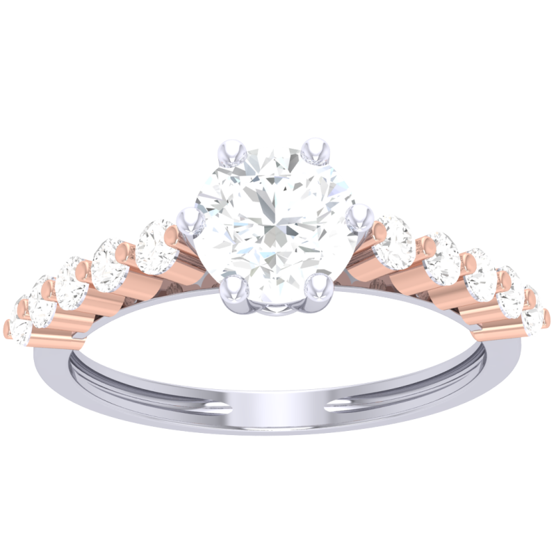 Printable 3D jewelry model of Lady diamond ring 3D 模型 .c4d .max .obj .3ds .fbx .stl .blend