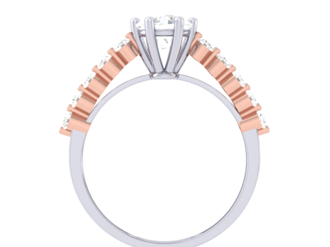 Printable 3D jewelry model of Lady diamond ring 3D 模型