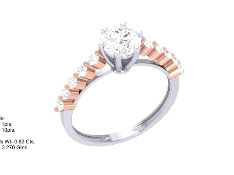 Printable 3D jewelry model of Lady diamond ring 3D 模型