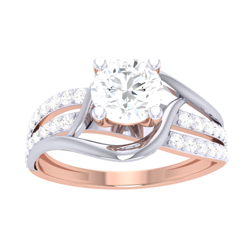 Printable 3D jewelry model of Lady diamond ring 3D मॉडल .c4d .max .obj .3ds .fbx .stl .blend