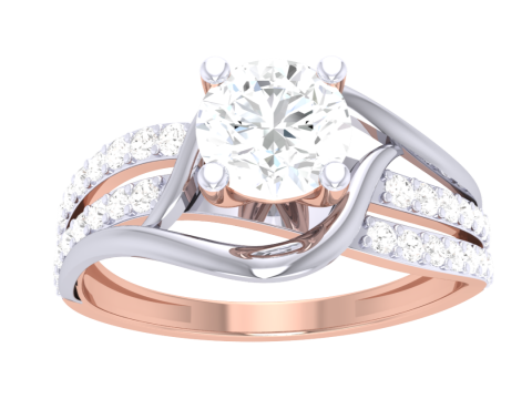 Printable 3D jewelry model of Lady diamond ring 3D Model
