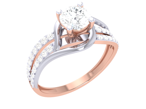 Printable 3D jewelry model of Lady diamond ring 3D मॉडल