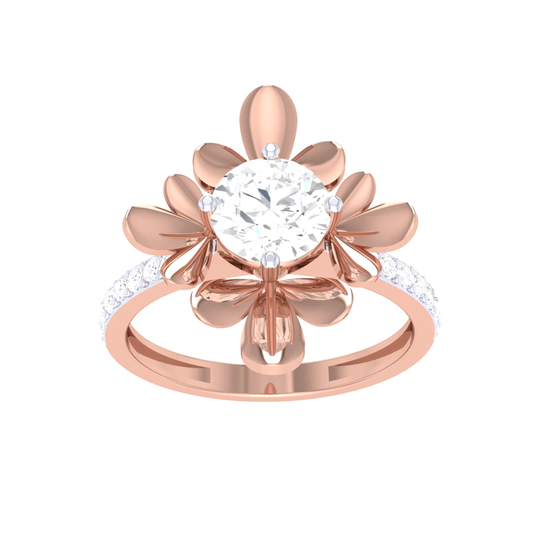 Printable 3D jewelry model of Lady diamond ring 3D Model .c4d .max .obj .3ds .fbx .stl .blend 