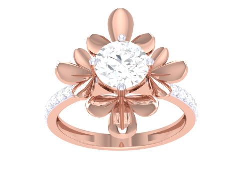 Printable 3D jewelry model of Lady diamond ring 3D Model