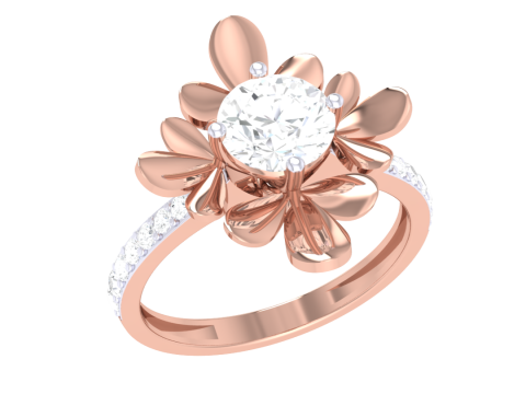 Printable 3D jewelry model of Lady diamond ring Model 3D