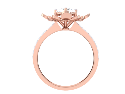 Printable 3D jewelry model of Lady diamond ring Model 3D