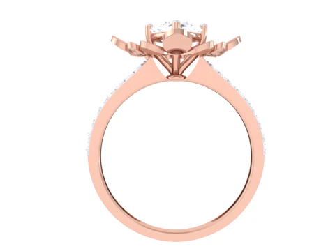 Printable 3D jewelry model of Lady diamond ring 3D Model