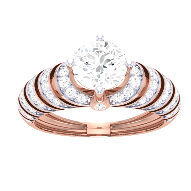 Printable 3D jewelry model of Lady diamond ring Modelo 3D .c4d .max .obj .3ds .fbx .stl .blend