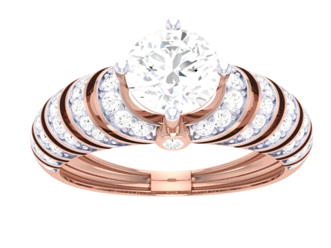 Printable 3D jewelry model of Lady diamond ring 3D Model