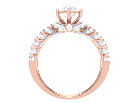 Printable 3D jewelry model of Lady diamond ring Modelo 3D