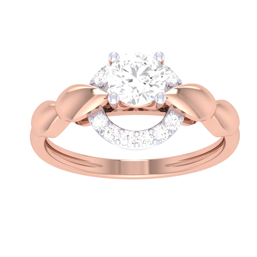 Printable 3D jewelry model of Lady diamond ring 3D Model .c4d .max .obj .3ds .fbx .stl .blend