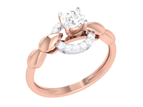 Printable 3D jewelry model of Lady diamond ring 3D Model