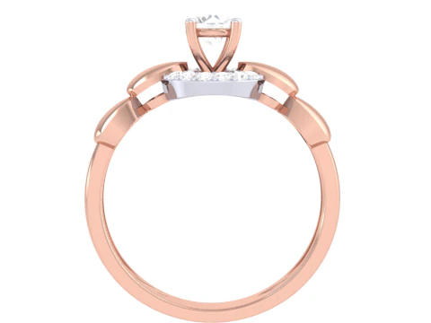 Printable 3D jewelry model of Lady diamond ring 3D Model