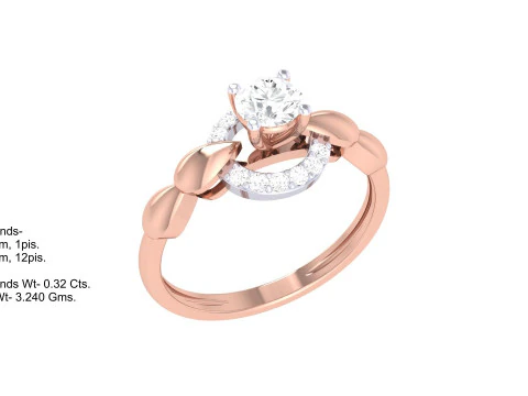 Printable 3D jewelry model of Lady diamond ring 3D Model