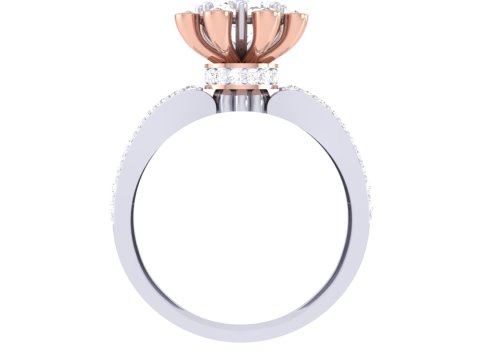 Printable 3D jewelry model of Lady diamond ring Modèle 3D