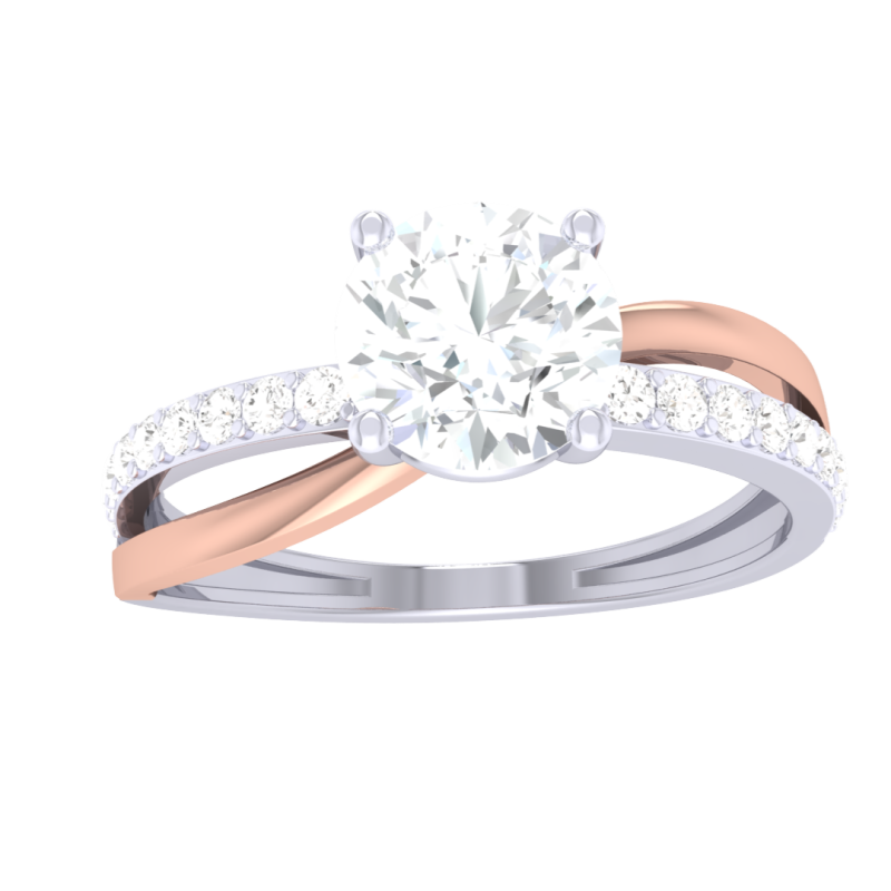 Printable 3D jewelry model of Lady diamond ring Modelo 3D .c4d .max .obj .3ds .fbx .stl .blend