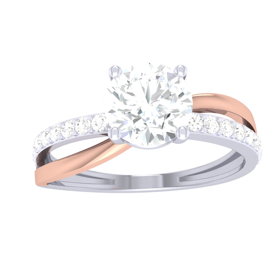 Printable 3D jewelry model of Lady diamond ring 3D Model .c4d .max .obj .3ds .fbx .stl .blend 