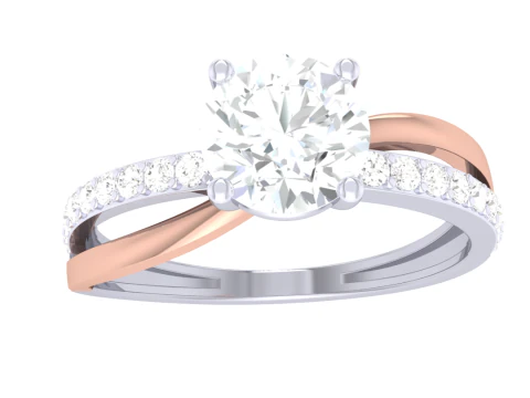 Printable 3D jewelry model of Lady diamond ring 3D Model