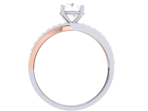 Printable 3D jewelry model of Lady diamond ring 3D Model