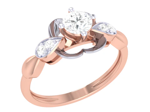 Printable 3D jewelry model of Lady diamond ring 3D Model
