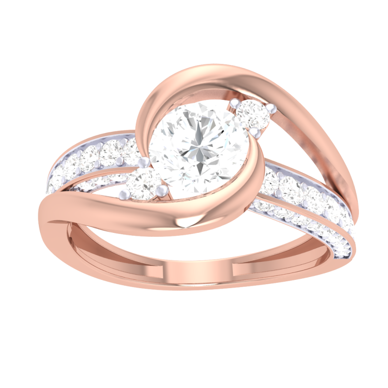 Printable 3D jewelry model of Lady diamond ring 3D-Modell .c4d .max .obj .3ds .fbx .stl .blend