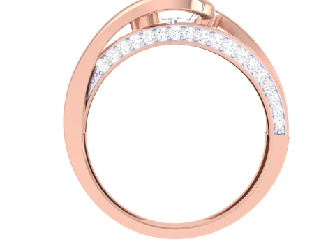 Printable 3D jewelry model of Lady diamond ring 3D-Modell