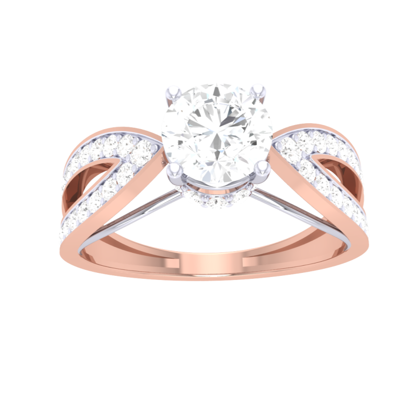 Printable 3D jewelry model of Lady diamond ring 3D-Modell .c4d .max .obj .3ds .fbx .stl .blend